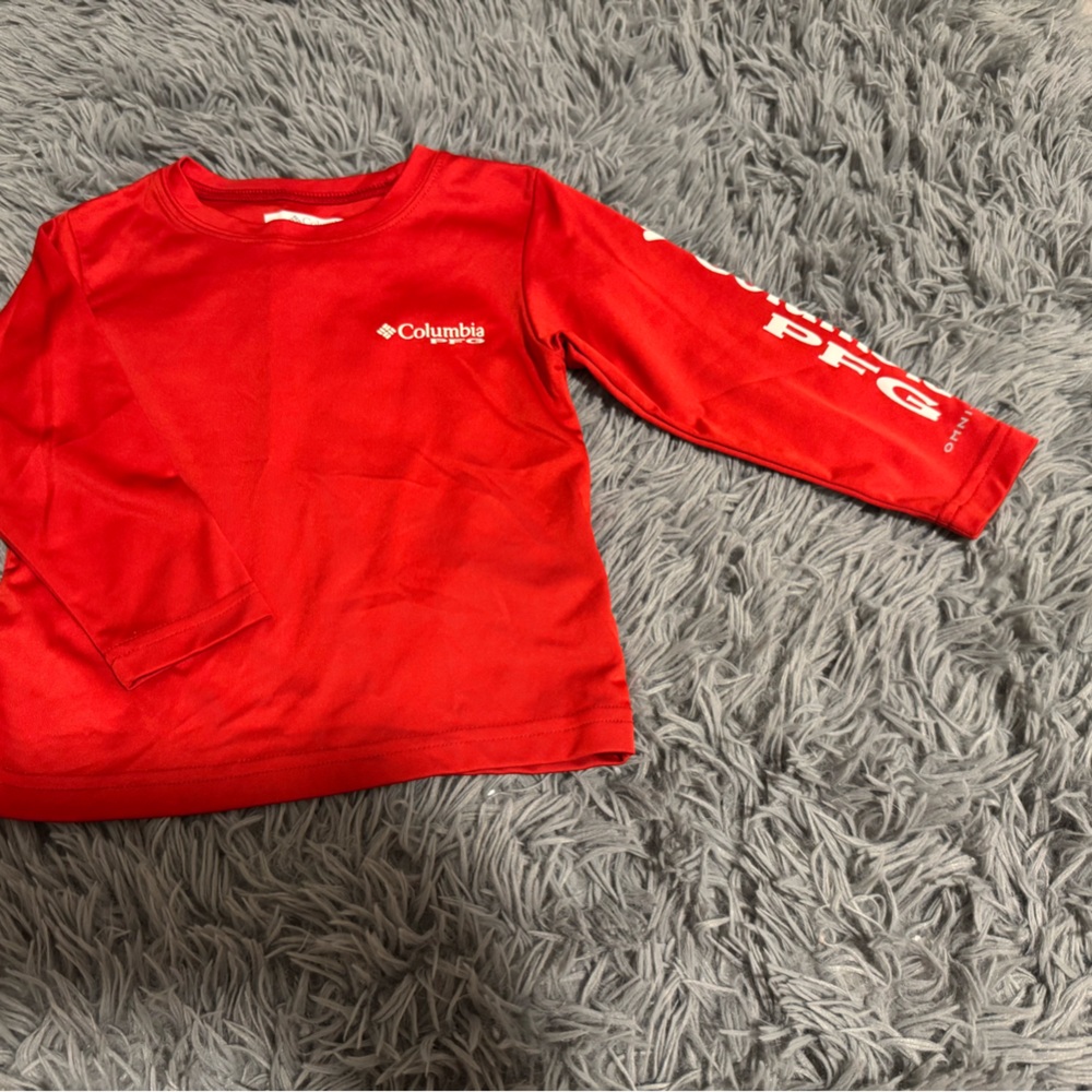 Columbia Red Long Sleeve Shirt